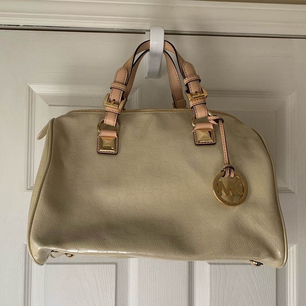 Cream Michael Kors purse